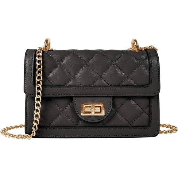 FSD.WG Small Quilted Crossbody Bag – Vegan Leather Shoulder Purse For Women, Mini Phone Wallet Bag